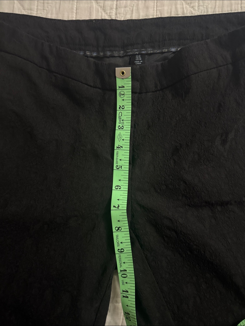 Women’s Cynthia Rowley Black Patterned Slim Pants - Size 8 - Picture 8 of 9